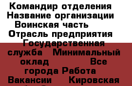 Командир отделения › Название организации ­ Воинская часть 6681 › Отрасль предприятия ­ Государственная служба › Минимальный оклад ­ 28 000 - Все города Работа » Вакансии   . Кировская обл.,Захарищево п.